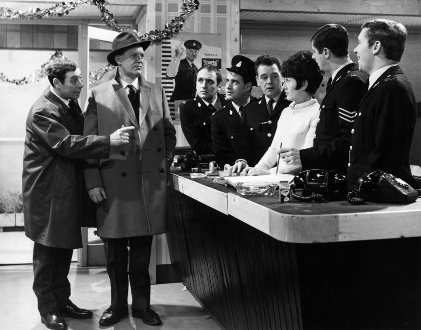 David Daker (in the hat behind the counter) in "Z Cars."