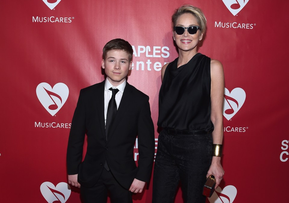 Sharon Stone and Roan Joseph Stone in 2016.