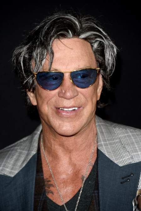 Mickey Rourke attends the premiere of "Triple 9"