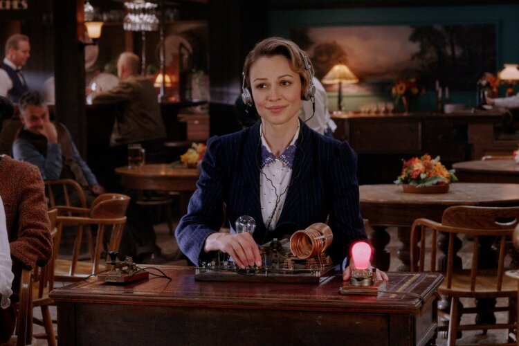 Kayla Wallace as Fiona Miller on When Calls the Heart