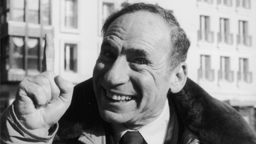 Mel Brooks smiling for the camera