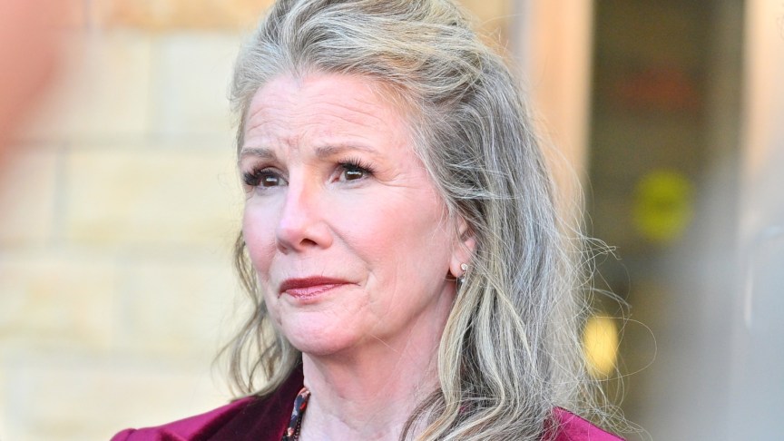 Melissa Gilbert outside of court