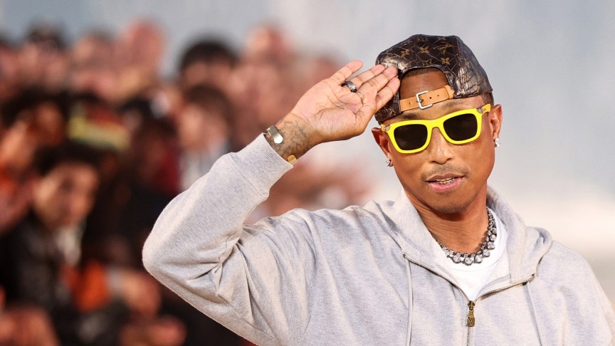 Pharrell Williams attends Louis Vuitton Show during Paris Fashion Week