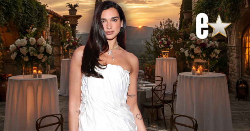 Dua Lipa Sicily wedding Bottega Veneta