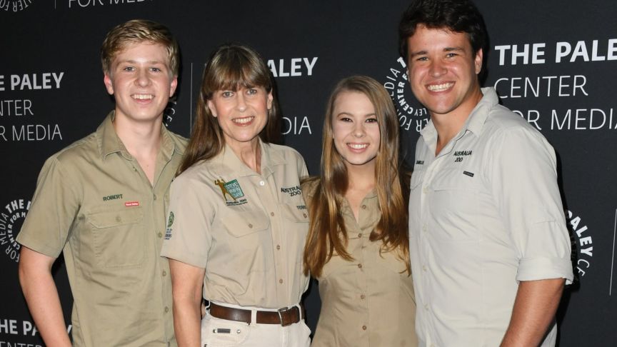Robert Irwin, Terri Irwin, Bindi Irwin, and Chandler Powell