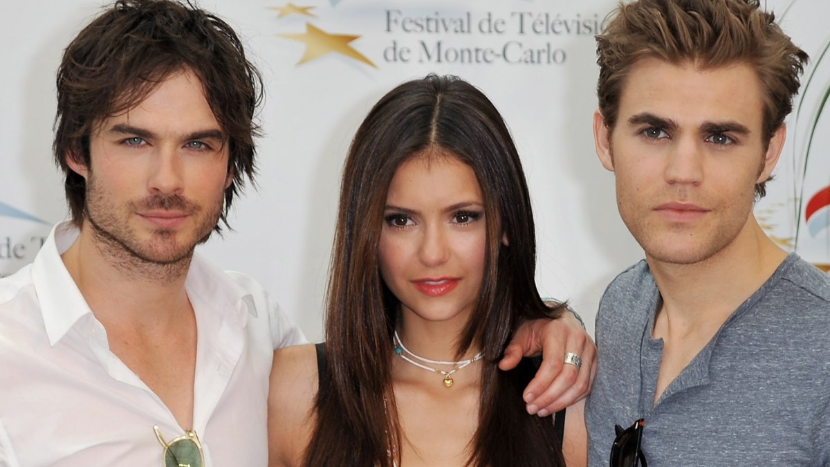 Ian Somerhalder, Nina Dobrev and Paul Wesley attend an event in 2010