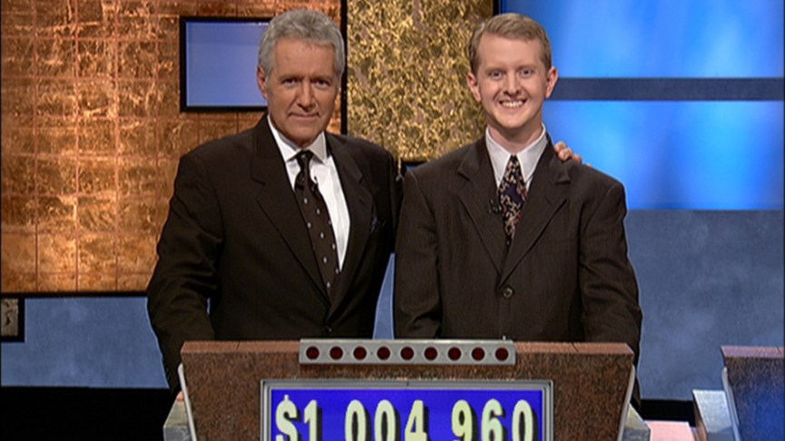 Alex Trebek and Ken Jennings