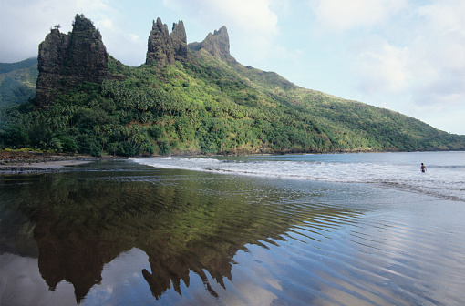 Nuku Hiva lagoon, Marquesas, French Polynesia.