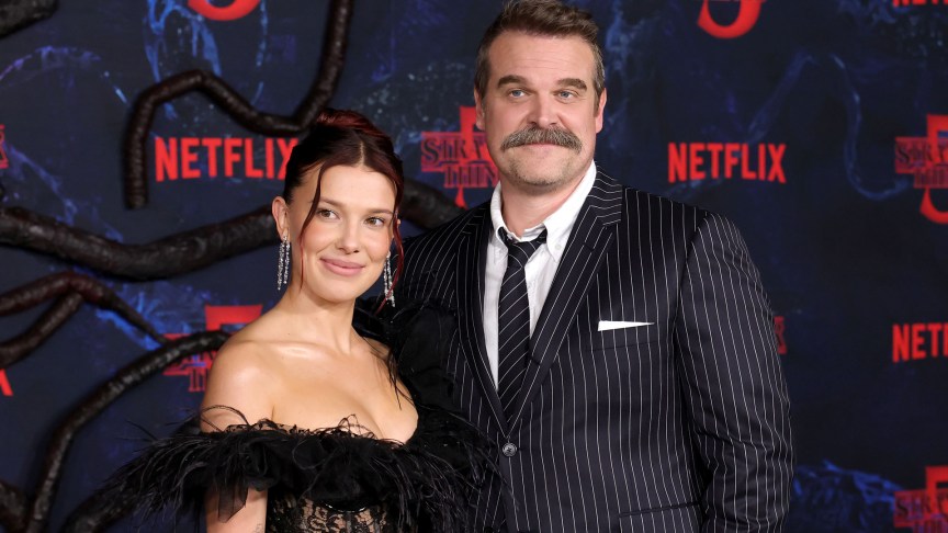 Millie Bobby Brown and David Harbour