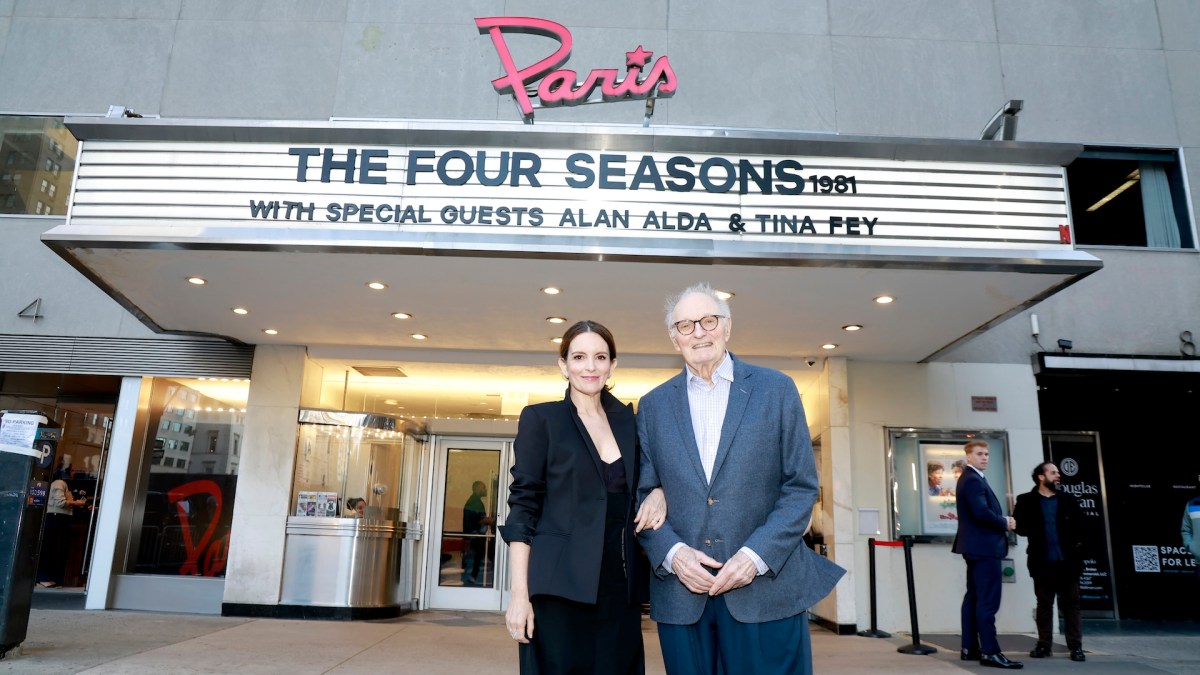 Tina Fey and Alan Alda at premiere of 'The Four Seasons'