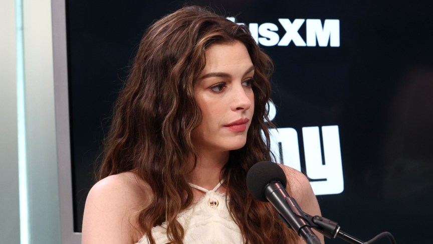 Anne Hathaway at SiriusXM's Andy Cohen Live