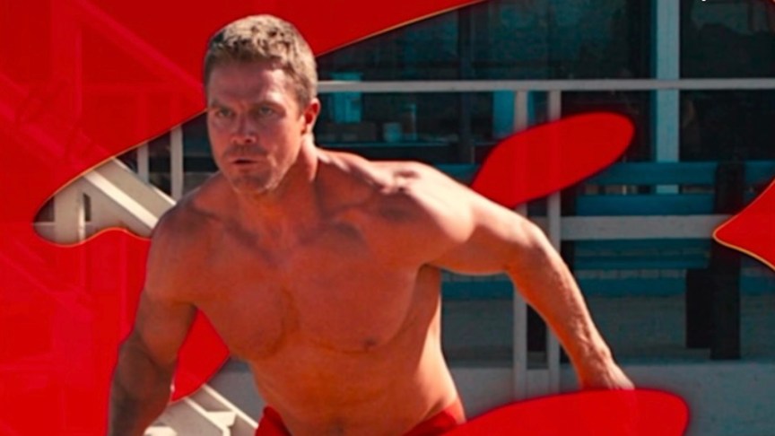 Stephen Amell in a scene from "Baywatch"