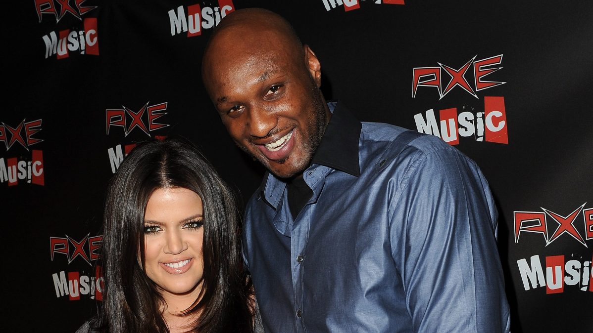 Television personality Khloe Kardashian and Los Angeles Laker Lamar Odom attend the "AXE Music One Night Only" concert series featuring Weezer at Dunes Inn Motel. 