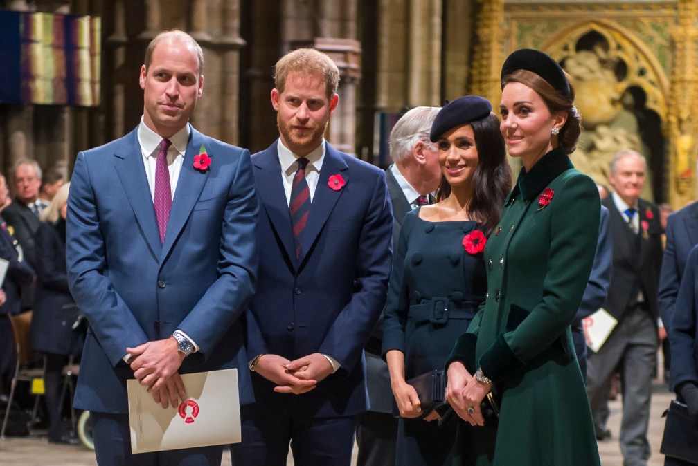 Prince William, Duke of Cambridge and Catherine, Duchess of Cambridge, Prince Harry, Duke of Sussex and Meghan, Duchess of Sussex 