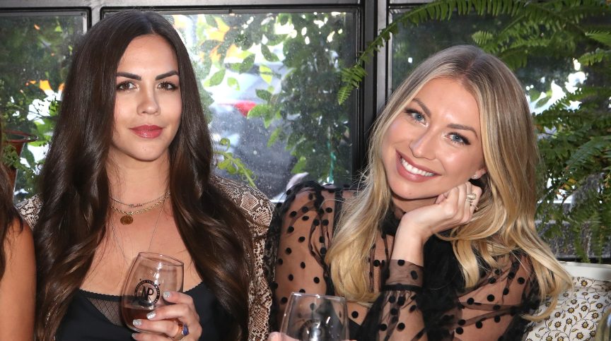 Stassi Schroeder and Katie Maloney pose together at the 'Basic Witch' wine launch event in Los Angeles in 2019.