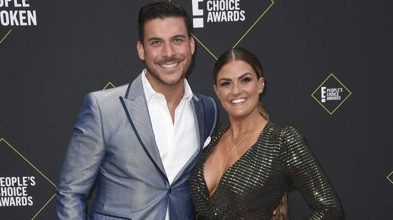Jax Taylor and Brittany Cartwright pose together on the red carpet at the 2019 E! People's Choice Awards in Santa Monica.