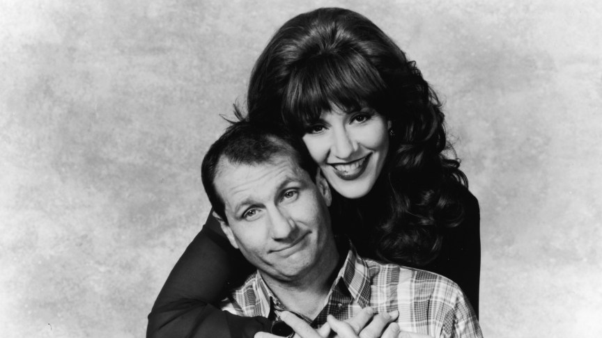 Ed O'Neill and Katey Sagal in 'Married...with Children.'