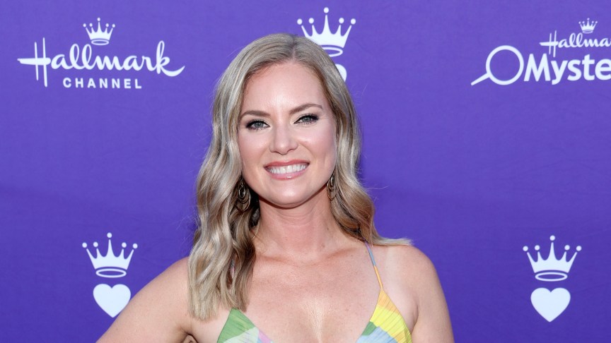 Cindy Busby attending Hallmark event.