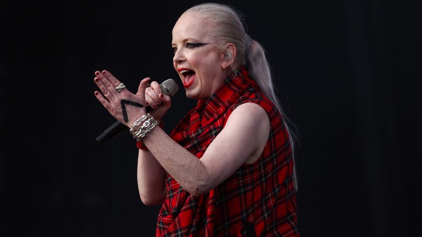 Shirley Manson performing on stage