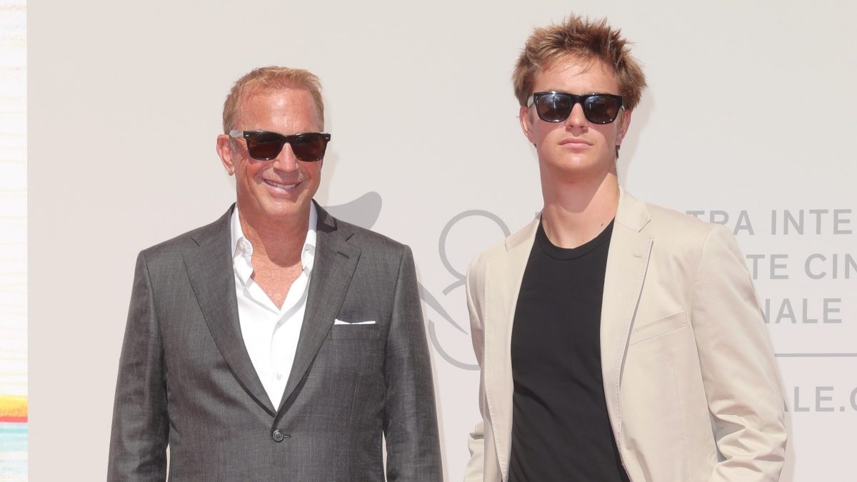 Kevin Costner and Cayden Wyatt