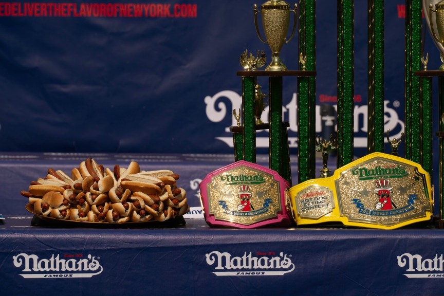 Joey Chestnut wins the 2026 Nathan's Hot Dog Eating Contest.