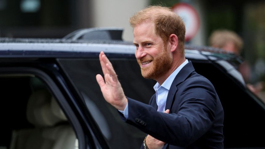 Prince Harry on a visit to the UK