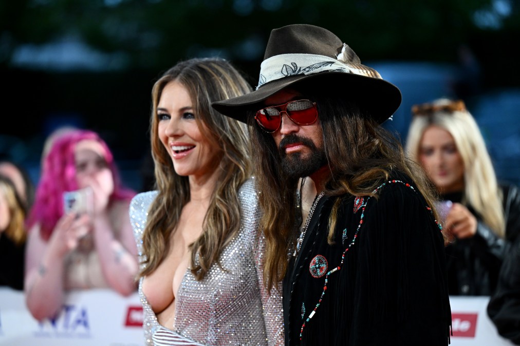 Elizabeth Hurley and Billy Ray Cyrus.