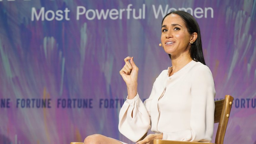 Duchess of Sussex and Founder of As Ever Meghan Markle speaks onstage during Fortune Most Powerful Women Summit 2025 at Salamander Hotel.