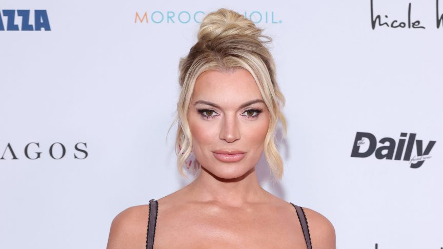 Lindsay Hubbard poses on the red carpet at The Daily Front Row's 10th Annual Fashion Los Angeles Awards in Beverly Hills.
