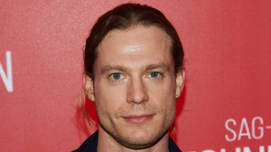 Sam Reid posing at the SAG-AFTRA Conversations: "The Vampire Lestat" at SAG-AFTRA Foundation Robin Williams Center.