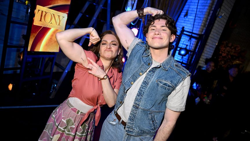 "The Lost Boys" on Broadway stars Shoshana Bean and LJ Benet celebrate their Tony Award win.
