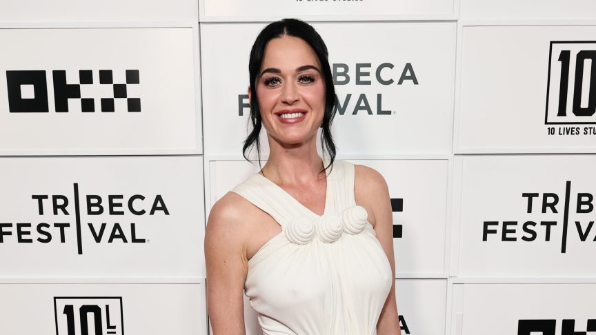Katy Perry smiling on the red carpet