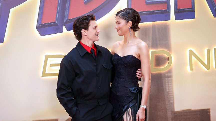 Tom Holland and Zendaya at the premiere of Spider-Man: Brand New Day.