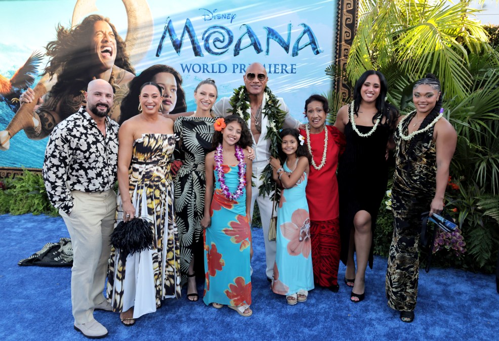 Dwayne Johnson and family