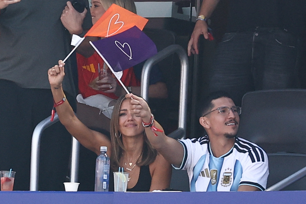 Jessica Alba and Danny Ramirez at the 2026 World Cup Final.