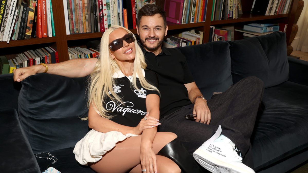 Christina Aguilera and Matthew Rutler attend Celebrity Party at Sartiano's hosted by Todd Graves, Owner And Founder Of Raising Cane's in New York City.
