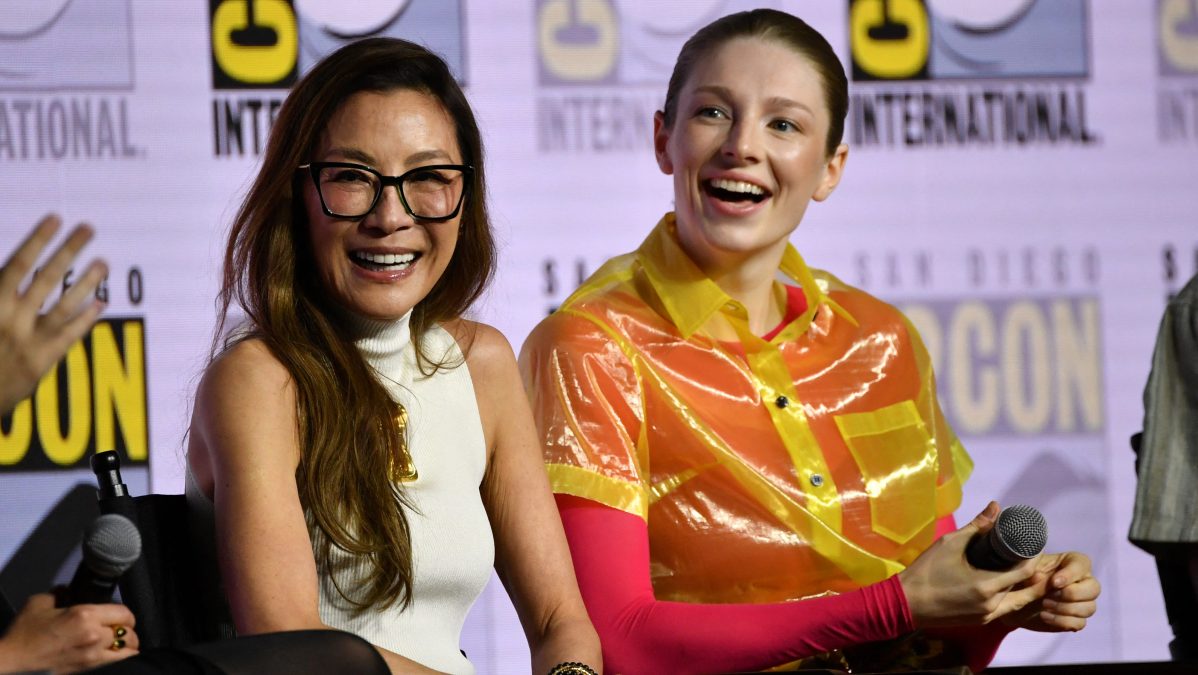 Hunter Schafer and Michelle Yeoh