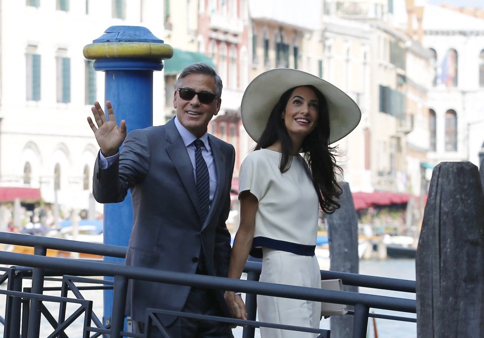 US actor George Clooney and British lawyer Amal Alamuddin 