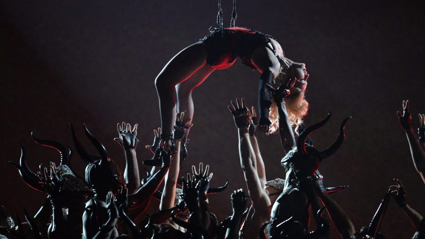 Madonna performs at the Grammy Awards.