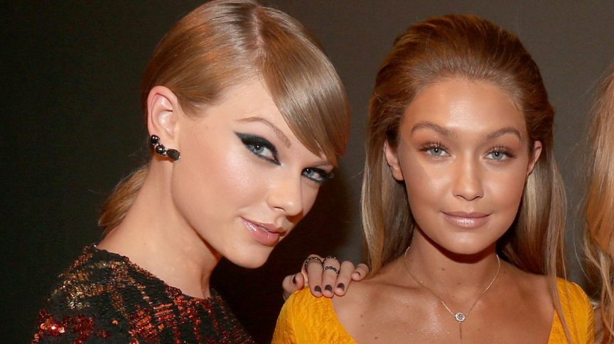 LOS ANGELES, CA - AUGUST 30: (L-R) Recording artist Taylor Swift, models Gigi Hadid, Karlie Kloss and Lily Aldridge attend the 2015 MTV Video Music Awards at Microsoft Theater on August 30, 2015 in Los Angeles, California. (Photo by Christopher Polk/Getty Images)