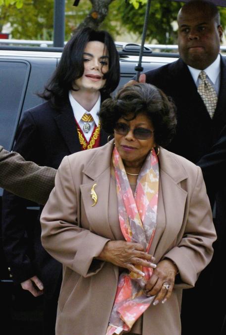 US pop star Michael Jackson and his mother Katherine Jackson 
