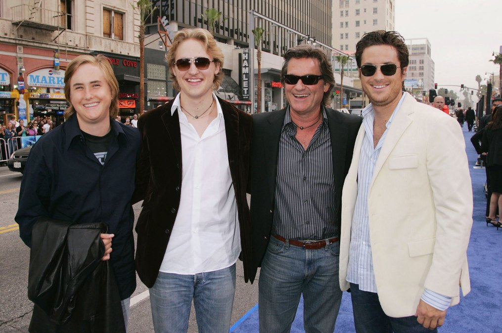 Boston Russell, Wyatt Russell, Kurt Russell and Oliver Hudson