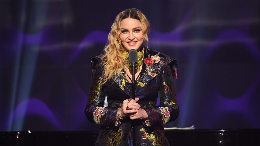 NEW YORK, NY - DECEMBER 09: Madonna speaks on stage at the Billboard Women in Music 2016 event on December 9, 2016 in New York City. (Photo by Nicholas Hunt/Getty Images for Billboard Magazine)