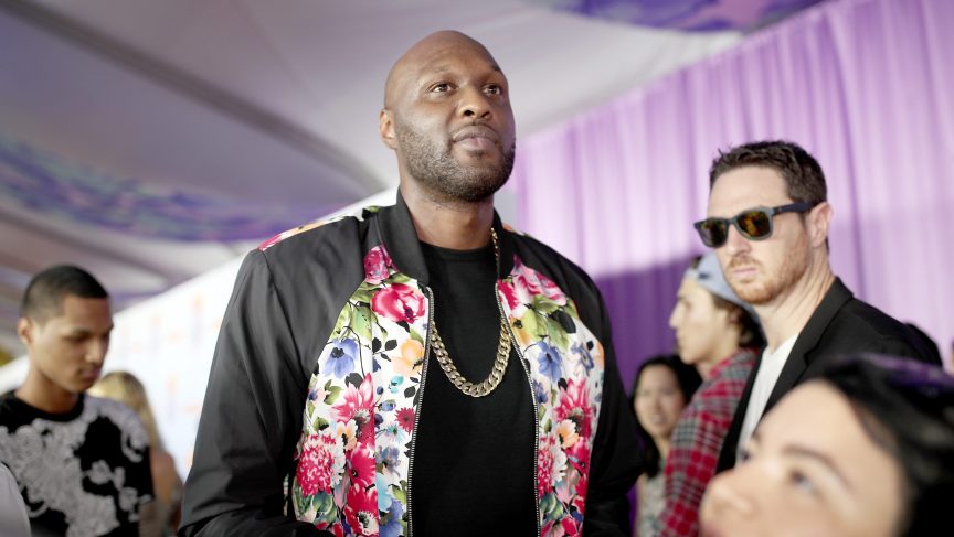 Former NBA player Lamar Odom at Nickelodeon's 2017 Kids' Choice Awards at USC Galen Center.