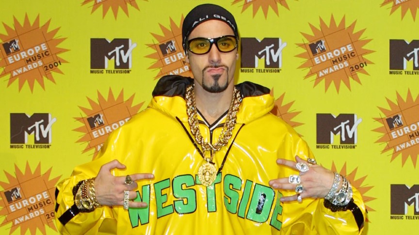 Ali G at the MTV Europe Music Awards.