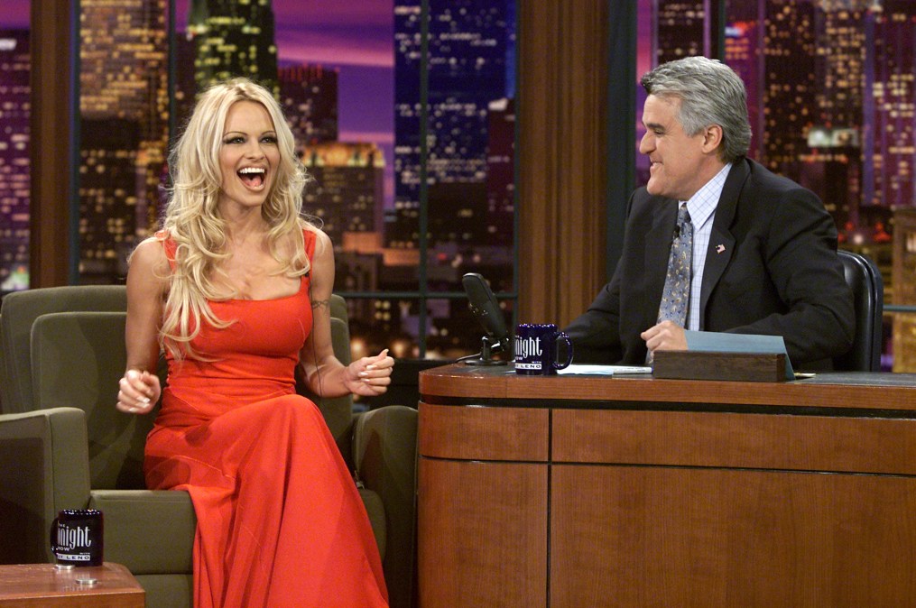 Pamela Anderson and Jay Leno