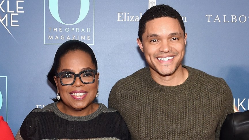 Oprah Winfrey and Trevor Noah