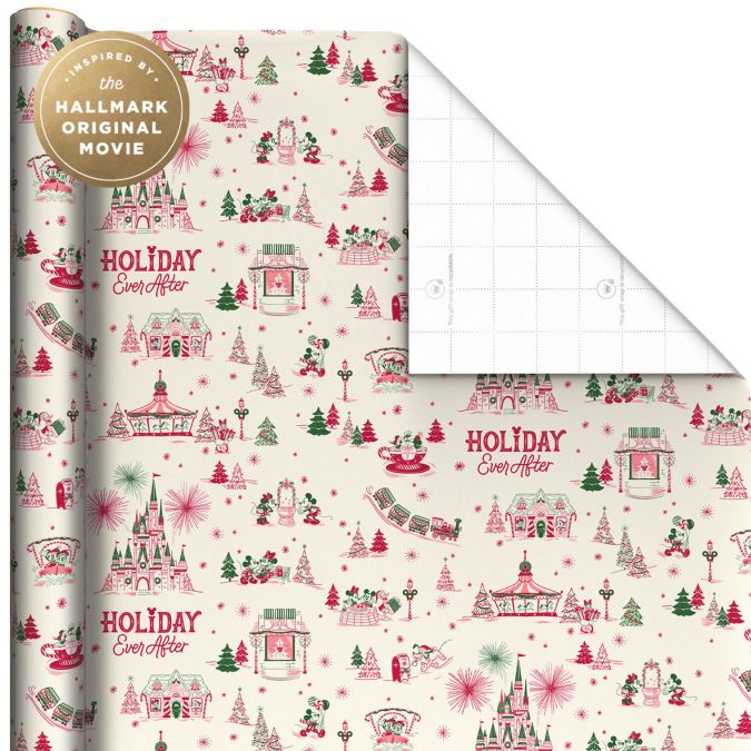 Hallmark + Disney Holiday Ever After Jumbo Christmas Wrapping Paper