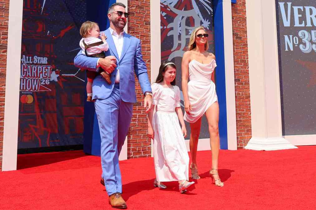 Justin Verlander, Kate Upton and their kids, Genevieve and Bellamy Brooks.