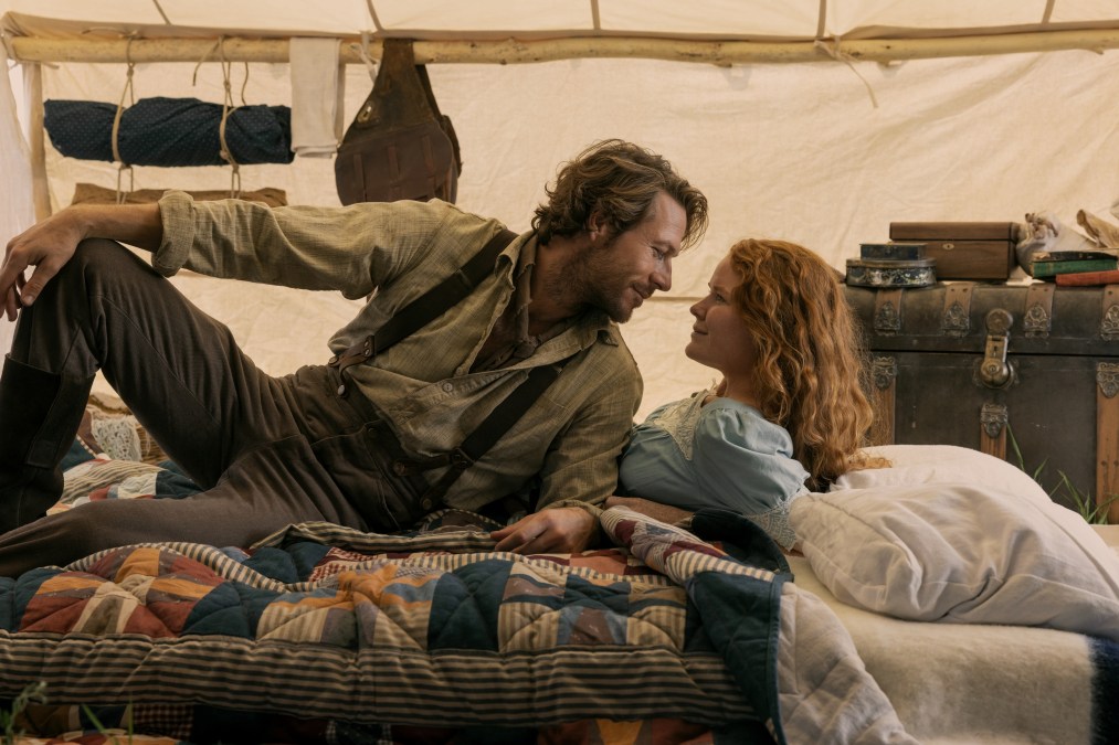 Luke Bracey and Crosby Fitzgerald in a scene from 'Little House on the Prairie'